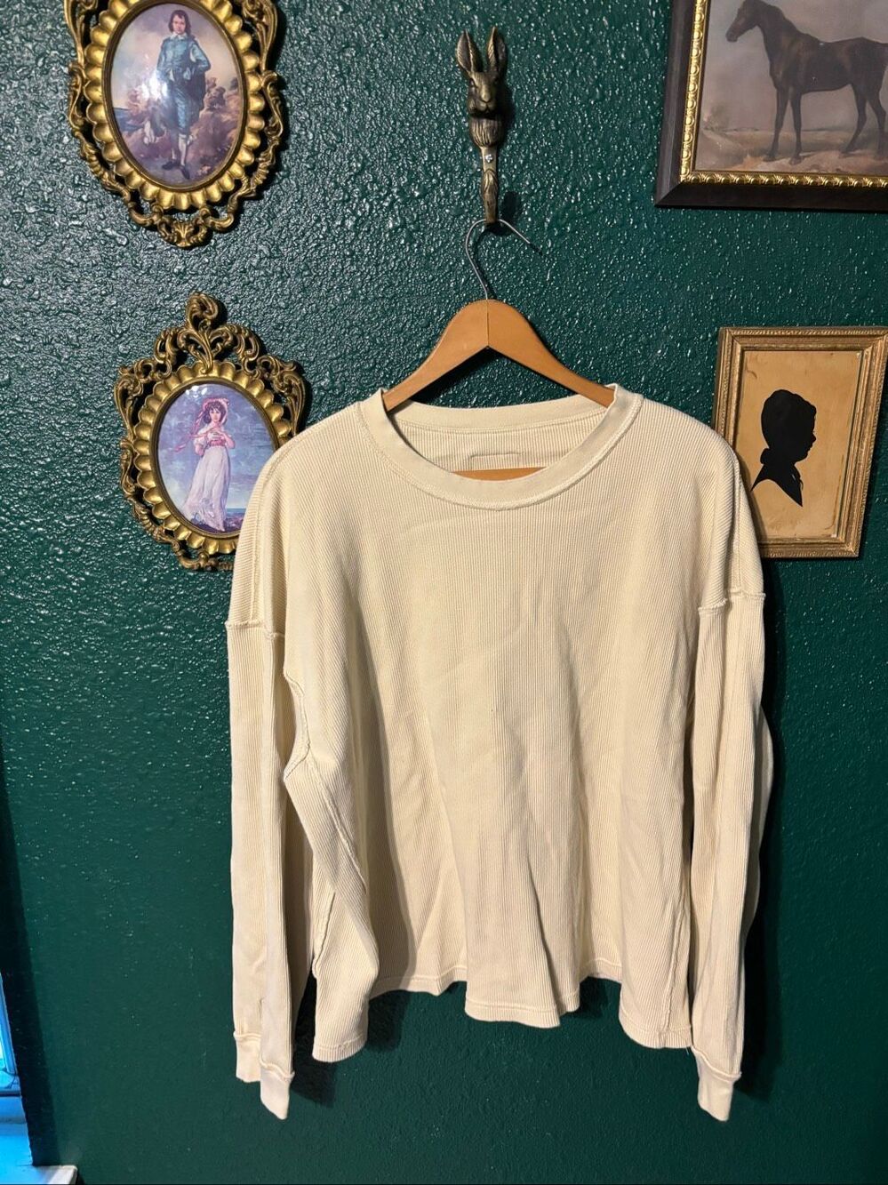 Daily Drills Oversized Raglan Thermal Tee Sz Large